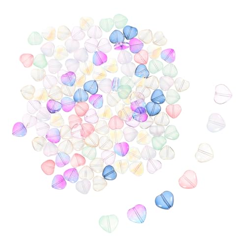 Angoily 120 Stück Herz Spacer Perlen mit DIY Schmuck Perlen für Armbänder Halsketten Lose Glasperlen für Bastelprojekte und Dekorationen Vielseitig Verwendbar von Angoily