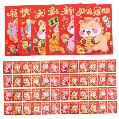 Angoily 120 Stück Jahr Des Pferdes Rote Umschläge Karton Lucky Money Envelopes Frühling Festival Hong Bao Traditionelle Chinesische Neujahrsumschläge Angoily 120 Stück Jahr Des Pferdes Rote Umschläge Karton Lucky Money Envelopes Frühling Festival Hong Bao Traditionelle Chinesische Neujahrsumschläge von Angoily