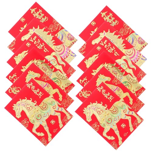 Angoily 120 Stück Rote Neujahrsumschläge Jahr Des Pferdes Vietnamesische Hong Bao Umschläge mit Glückssymbolen für Frühlingsfest Geburtstag Feier Traditionelles Papier Design Angoily 120 Stück Rote Neujahrsumschläge Jahr Des Pferdes Vietnamesische Hong Bao Umschläge mit Glückssymbolen für Frühlingsfest Geburtstag Feier Traditionelles Papier Design von Angoily