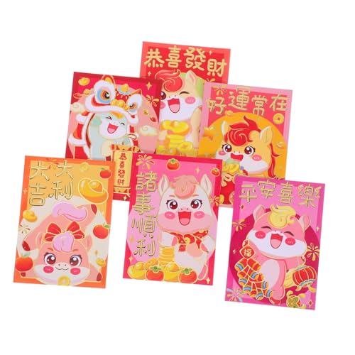 Angoily 120 Stück Rote Umschläge mit Cartoon Pferd Chinesisches Neujahr Glückliche Geldumschläge für Frühlingsfest Hochzeit Traditionelle Papierumschläge Angoily 120 Stück Rote Umschläge mit Cartoon Pferd Chinesisches Neujahr Glückliche Geldumschläge für Frühlingsfest Hochzeit Traditionelle Papierumschläge von Angoily