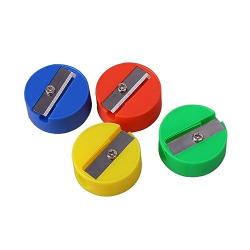 Angoily 120 Stück Runder Bleistiftspitzer für Handheld Anspitzer Zufälligen Farben Schulbedarf für Schüler und Kreative Bastelprojekte Zufällige Farbe Zufällige Farbe von Angoily