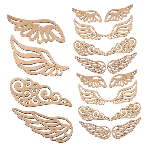 Angoily 120 Stück Teiliges Engelsflügel Holzscheiben Natürliche Handgefertigte Holzchips für DIY Basteln Glatte Unlackierte Holzflügel zum Bemalen und Kreative Dekorationen für Geschenke Angoily 120 Stück Teiliges Engelsflügel Holzscheiben Natürliche Handgefertigte Holzchips für DIY Basteln Glatte Unlackierte Holzflügel zum Bemalen und Kreative Dekorationen für Geschenke von Angoily