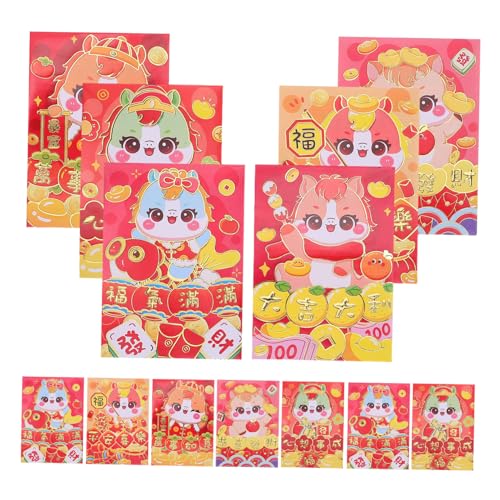 Angoily 120 Stück Teiliges Rote Umschläge Jahr Des Pferdes mit Niedlichem Cartoon motiv Festliche Hongbao für Frühlingsfest Geburtstags Hochzeitsgeschenke Vielseitig für Bargeld und Angoily 120 Stück Teiliges Rote Umschläge Jahr Des Pferdes mit Niedlichem Cartoon motiv Festliche Hongbao für Frühlingsfest Geburtstags Hochzeitsgeschenke Vielseitig für Bargeld und von Angoily