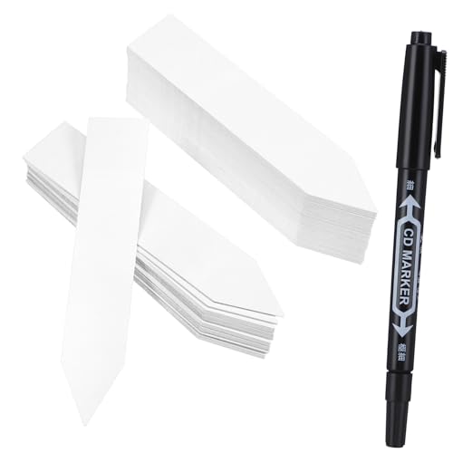 Angoily 120 Stück Teiliges Weiße PVC Pflanzenstecker mit Beschreibbarer Oberfläche und Schwarzem Marker Wetterfeste Pflanzenschilder für Garten Topfpflanzen und Bäume Langlebige Angoily 120 Stück Teiliges Weiße PVC Pflanzenstecker mit Beschreibbarer Oberfläche und Schwarzem Marker Wetterfeste Pflanzenschilder für Garten Topfpflanzen und Bäume Langlebige von Angoily