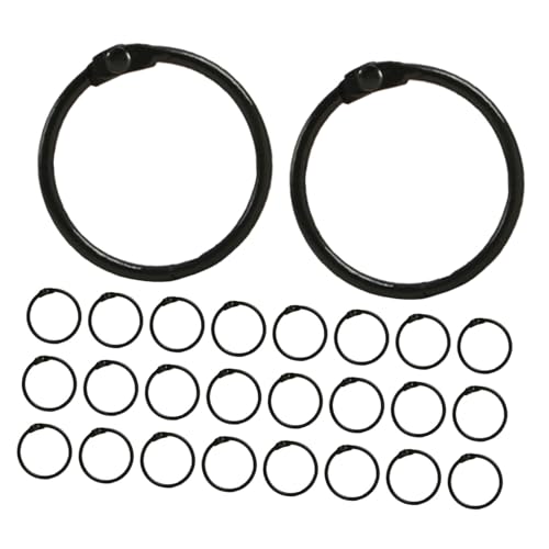Angoily 120 Stück verbindungsringe schnellhefter Kleine Metallringe ringbindung buchbinderinge Black Angoily 120 Stück verbindungsringe schnellhefter Kleine Metallringe ringbindung buchbinderinge Black von Angoily