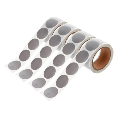 Angoily 1200 Stück Kratzen Sie selbst klebendes Papier Kreisaufkleber Runde Rubbeletiketten Kartenaufkleber Abstimmungsaufkleber kleine Etiketten für Gläser selbstklebendes Papier Silber von Angoily
