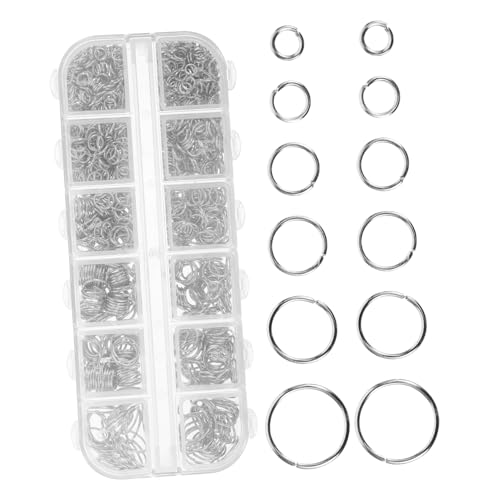 Angoily 1200 Stück Metall Öffnungsringe Biegeringe für Schmuckherstellung DIY Armbänder Bastelprojekte Praktischer Aufbewahrungsbox Angoily 1200 Stück Metall Öffnungsringe Biegeringe für Schmuckherstellung DIY Armbänder Bastelprojekte Praktischer Aufbewahrungsbox von Angoily