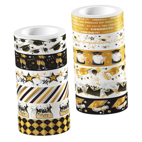 Angoily 12Rollen Washi Tape für DIY Projekte Transparentes Bastelband mit Abschlussmuster für Scrapbooking und Gestaltung Leicht Abzureißen Hinterlässt Rückstände Angoily 12Rollen Washi Tape für DIY Projekte Transparentes Bastelband mit Abschlussmuster für Scrapbooking und Gestaltung Leicht Abzureißen Hinterlässt Rückstände von Angoily