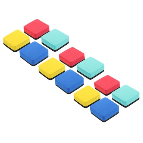 Angoily 12Stücke Magnetische Whiteboard Radiergummis Trockene Radierer Für Schule Und Büro Material Und Whiteboard Radierer von Angoily