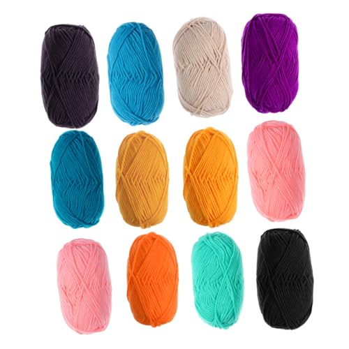 Angoily 12Stücke Milch Baumwollgarn zum Stricken Weiches und Warmes Chunky Garn für DIY Projekte für Pullover Hüte und Schals Zufällige Farben Strickzubehör Angoily 12Stücke Milch Baumwollgarn zum Stricken Weiches und Warmes Chunky Garn für DIY Projekte für Pullover Hüte und Schals Zufällige Farben Strickzubehör von Angoily