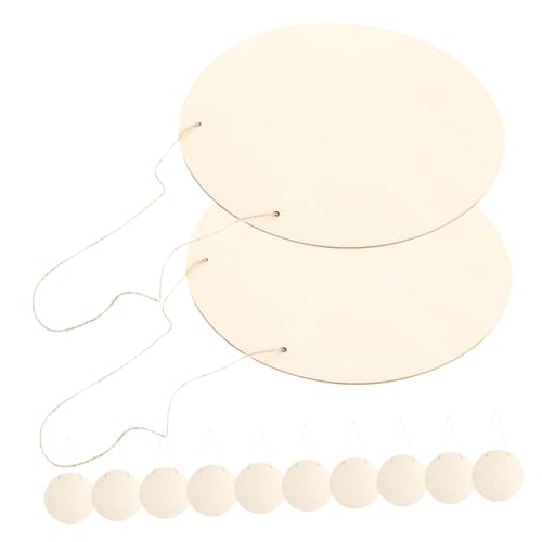 Angoily 12Stücke Teiliges Blanko Holzschild Runde Unbemalte Holzscheiben für DIY Projekte und Dekoration für und Inneneinrichtung Angoily 12Stücke Teiliges Blanko Holzschild Runde Unbemalte Holzscheiben für DIY Projekte und Dekoration für und Inneneinrichtung von Angoily