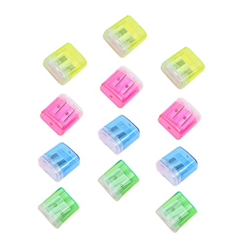 Angoily 12Stücke Teiliges Bleistiftspitzer für Dual Hole Anspitzer aus Langlebigem Material für Schule und Freizeit von Angoily