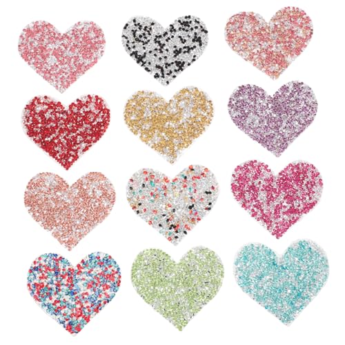 Angoily 12Stücke Teiliges Herz Patch mit Bling Aufbügelbare Dekoration für Kleidung Taschen Hüte Glitzernde Applikationen für DIY Projekte und Bastelarbeiten Vielseitig Angoily 12Stücke Teiliges Herz Patch mit Bling Aufbügelbare Dekoration für Kleidung Taschen Hüte Glitzernde Applikationen für DIY Projekte und Bastelarbeiten Vielseitig von Angoily