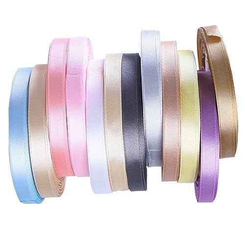 Angoily 12Stücke Yards Satinband Farben für Dekoration Geschenkverpackung und Bastelprojekte Breites Hochwertiges Geschenkband für Hochzeiten Angoily 12Stücke Yards Satinband Farben für Dekoration Geschenkverpackung und Bastelprojekte Breites Hochwertiges Geschenkband für Hochzeiten von Angoily