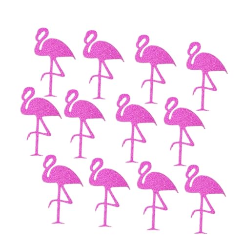 Angoily 12er-Pack Flamingo-Glitzer-Aufkleber Gestanzte Wandaufkleber Selbstklebende Flamingo-geburtstagsaufkleber Für Die Dekoration von Angoily