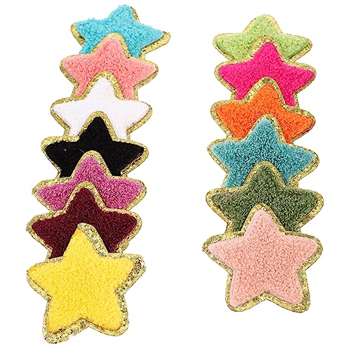 Angoily 13 Stück Kleidung Abzeichen-applikation Nähen Flecken Für Jacken Patches Für Rucksäcke Stickerei Chenille-patches Party Klamotten Dekoration Kleine Kleiderflicken Hut Zubehör Stoff von Angoily