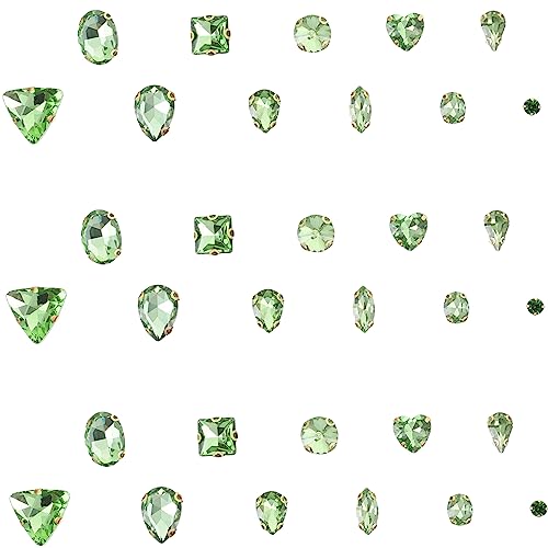 Angoily 130 Stück Glasklauenbohrwasserdiamant Edelsteine Perlen Farbe Applikationen für Strasssteine zum Basteln Strasssteine aufnähen Flatback-Strasssteine aus Glas Grün Angoily 130 Stück Glasklauenbohrwasserdiamant Edelsteine Perlen Farbe Applikationen für Strasssteine zum Basteln Strasssteine aufnähen Flatback-Strasssteine aus Glas Grün von Angoily