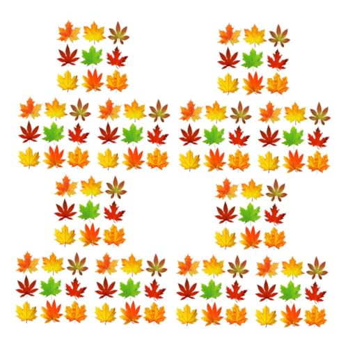Angoily 135 Stück Teiliges Ahornblatt Papierausschnitt mit Farben und Klebepunkten Lebendige Thanksgiving Pinnwand und Klassenzimmer Dekoration Herbstliche Papierblätter für Basteln Party von Angoily