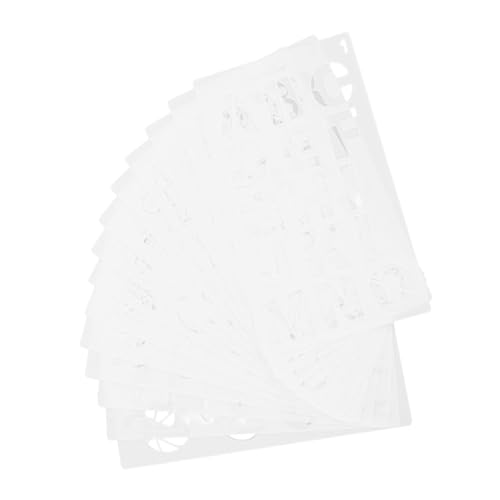 Angoily 14 Stück Schablone Für Buchstabenzeichnungen Abdeckung Schälen Wand Und Dekorative Malschablonen Wiederverwendbare Zeichnungsschablonen Scrapbooking-schablonen Retro Das Haustier von Angoily