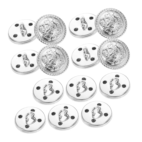 Angoily 14 Stück Teiliges Britische Stil Metallknöpfe für Mäntel und Pullover Runde Flache Nähknöpfe Silberfarbene Vintage Knöpfe Leicht und Kompakt für Kleidung und DIY nähprojekte Angoily 14 Stück Teiliges Britische Stil Metallknöpfe für Mäntel und Pullover Runde Flache Nähknöpfe Silberfarbene Vintage Knöpfe Leicht und Kompakt für Kleidung und DIY nähprojekte von Angoily