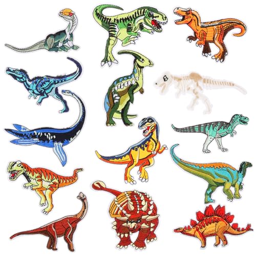 Angoily 14 Stück Teiliges Dinosaurier Bügelflicken Bestickte Aufnäher zum Aufbügeln und Aufnähen Leichte Textilpatches für Kleidung Jeans Taschen DIY Dekoration und Reparatur Angoily 14 Stück Teiliges Dinosaurier Bügelflicken Bestickte Aufnäher zum Aufbügeln und Aufnähen Leichte Textilpatches für Kleidung Jeans Taschen DIY Dekoration und Reparatur von Angoily