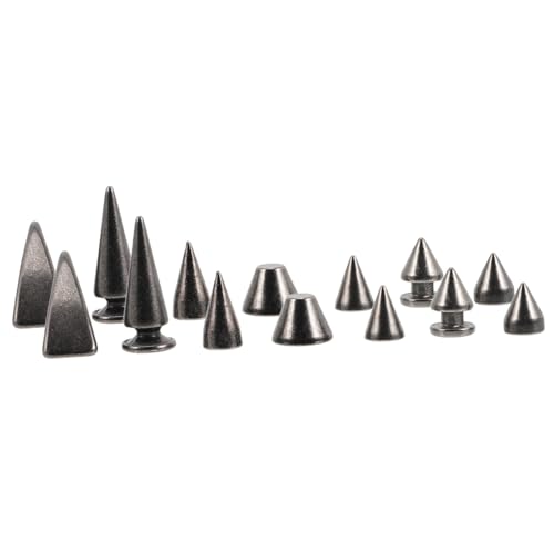 Angoily 14 Stück Teiliges Punk Nieten Metallspikes Rivets für DIY Lederhandwerk Gürtel Taschen Vintage Retro Robust und Einfach zu Montieren von Angoily