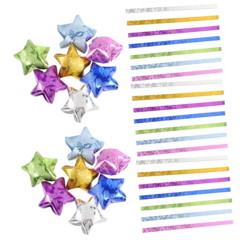 Angoily 140 Stück Origami -material Kunsthandwerk Farbig Dekorationen Streifen Origami-kit Machen Sterne Lieferungen Gold Falten Papier von Angoily