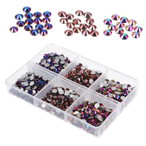 Angoily 1440 Stück Glass Flatback Strasssteine Fach Sortiert Glänzende Schmucksteine für DIY Bastelarbeiten Schmuck Kleidung und Accessoires Langlebig und Farbbeständig Angoily 1440 Stück Glass Flatback Strasssteine Fach Sortiert Glänzende Schmucksteine für DIY Bastelarbeiten Schmuck Kleidung und Accessoires Langlebig und Farbbeständig von Angoily