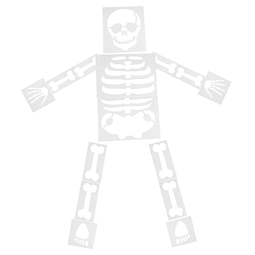 Angoily 15 Blatt Halloween Skelett Schablonen Set Wiederverwendbare Vorlagen für Wanddekoration Kreative und Gruselige Designs für Halloween Feiern für Kunstprojekte und DIY Dekorationen Angoily 15 Blatt Halloween Skelett Schablonen Set Wiederverwendbare Vorlagen für Wanddekoration Kreative und Gruselige Designs für Halloween Feiern für Kunstprojekte und DIY Dekorationen von Angoily