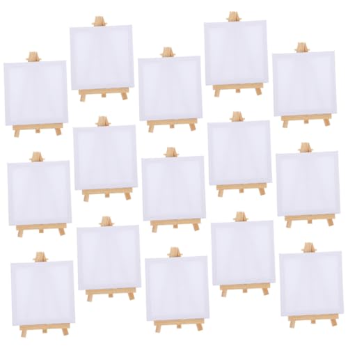 Angoily 15 Sätze Bilderrahmen und Staffelei-Set Staffelei zum Bemalen von Leinwänden kleine Staffeleien zum Ausstellen canvas frame painting bilder set kleine Staffeleien zum Malen Holz von Angoily