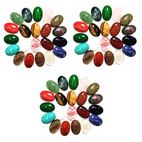 Angoily 15 Stck. Oval Perlen Halbedelsteinen Quarz Kristall Schmuckperlen für Diy Gemischte Farben für Schmuckherstellung Zufällige Farbe Angoily 15 Stck. Oval Perlen Halbedelsteinen Quarz Kristall Schmuckperlen für Diy Gemischte Farben für Schmuckherstellung Zufällige Farbe von Angoily