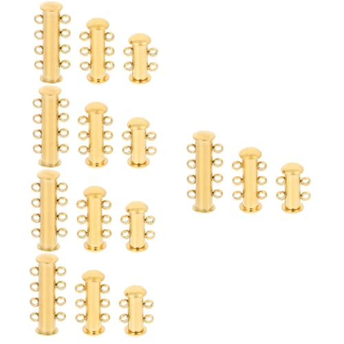 Angoily 15 Stck. Schmuckverschluss Teilig Langlebiger Metallverschluss für Armbänder und Halsketten Praktische DIY Verbinder für Perlenarmbänder und Schmuckherstellung Goldfarben Angoily 15 Stck. Schmuckverschluss Teilig Langlebiger Metallverschluss für Armbänder und Halsketten Praktische DIY Verbinder für Perlenarmbänder und Schmuckherstellung Goldfarben von Angoily