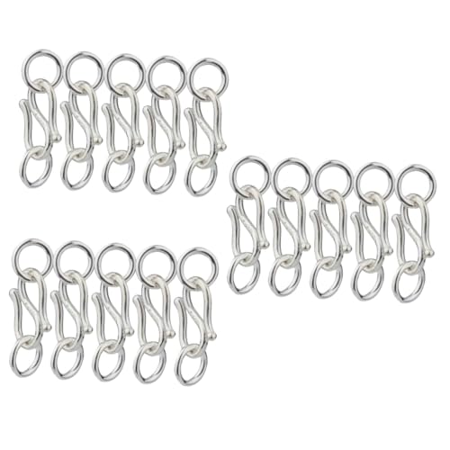 Angoily 15 Stck. Teiliges S Haken Schmuckverschluss aus Sterling Silber Gewölbter S und Form Verschluss mit Zwei Ringen Leicht und Kompakt für DIY Armband und Kettenherstellung Vielseitig Angoily 15 Stck. Teiliges S Haken Schmuckverschluss aus Sterling Silber Gewölbter S und Form Verschluss mit Zwei Ringen Leicht und Kompakt für DIY Armband und Kettenherstellung Vielseitig von Angoily
