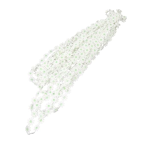 Angoily 15 Stickerei Wasserlösliche Spitze Braut- Blumen Farbig Spitzenband Trimmen Gänseblümchen-spitzenband Zu Dekorativer Spitzenbesatz Weiß Sei Green Polyester von Angoily