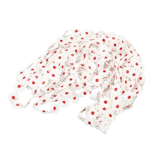 Angoily 15 Stickerei Wasserlösliche Spitze Nähdekorationen Mini Spitzenband Stoffblumen Zum Nähen Kunsthandwerk Hochzeit Blumenband Für Bestickt Rand Rot Polyester von Angoily