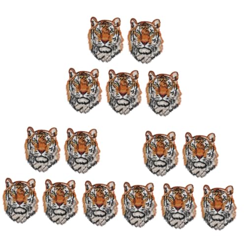 Angoily 15 Stk. Teiliges Tigerkopf Stickerei Selbstklebende Aufnäher für Kleidung und Rucksack Langlebige Dekorative Patches Weiches Material zum Aufnähen und Reparieren von Textilien Angoily 15 Stk. Teiliges Tigerkopf Stickerei Selbstklebende Aufnäher für Kleidung und Rucksack Langlebige Dekorative Patches Weiches Material zum Aufnähen und Reparieren von Textilien von Angoily