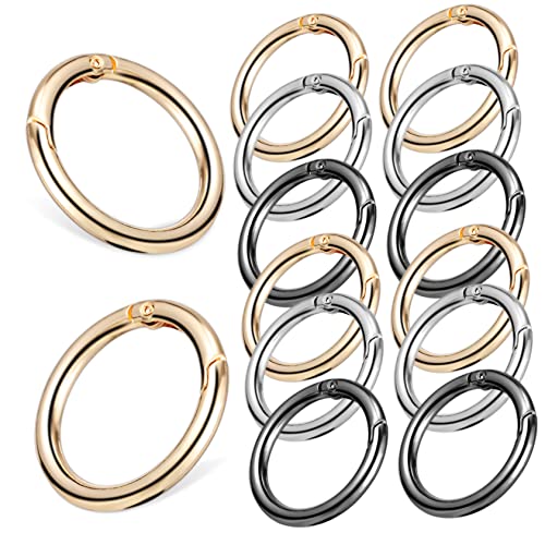 Angoily 15 Stück Federschnalle Aus Metall Schlüsselkettenringe Mini-karabiner Schlüsselbund Karabinerhaken Kreis O Federklammern Formen Clips Ö Schnappen Geformt Runder Karabinerverschluss Angoily 15 Stück Federschnalle Aus Metall Schlüsselkettenringe Mini-karabiner Schlüsselbund Karabinerhaken Kreis O Federklammern Formen Clips Ö Schnappen Geformt Runder Karabinerverschluss von Angoily