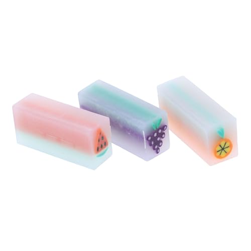 Angoily 15 Stück Früchte Radiergummi Frucht-mini-radiergummis Kawaii Schulmaterial Radiergummis Süß Künstler-radiergummis Zum Zeichnen Gummi-radiergummi- Mini-obst-radierer Pvc von Angoily