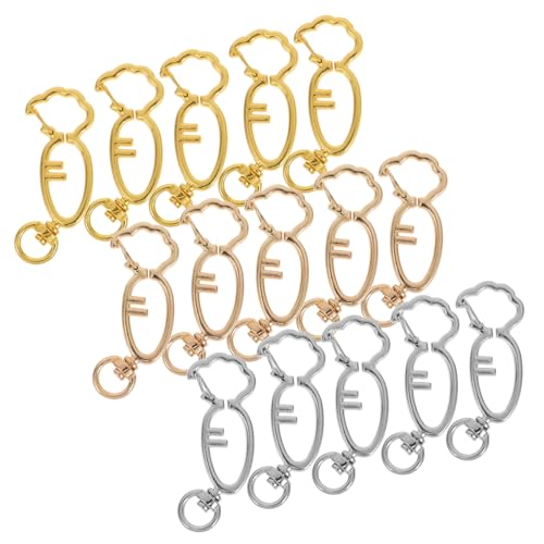 Angoily 15 Stück Schlüsselanhänger Schmuck Geldbörse Federschnalle Karotten-Karabiner-Clip Kettenschnallenclip kleiner Karabiner Karottenkarabiner Karabinerhaken süßer Karabiner Metall Angoily 15 Stück Schlüsselanhänger Schmuck Geldbörse Federschnalle Karotten-Karabiner-Clip Kettenschnallenclip kleiner Karabiner Karottenkarabiner Karabinerhaken süßer Karabiner Metall von Angoily