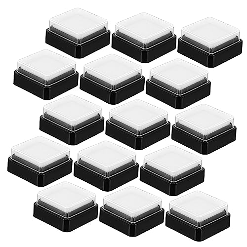 Angoily 15 Stück Teiliges DIY Stempelkissen Fingerabdruck Ink Pads aus Schwamm und Kunststoff Waschbar Vielseitig für Scrapbooking Kartengestaltung Holz Stoff Papier und Bastelprojekte von Angoily