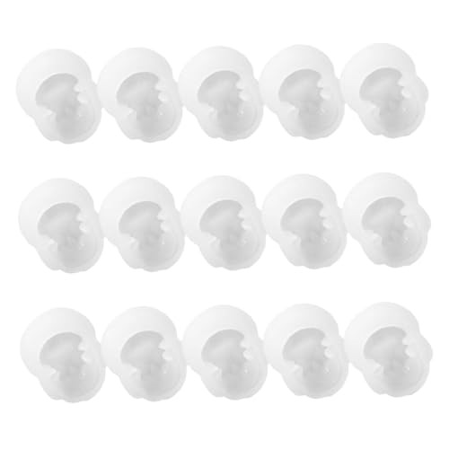 Angoily 15 Stück Teiliges Silikon-schädel-mould Halloween DIY Schmuckherstellung Flexible Langlebige Epoxidharz-anhängerform mit Feinen Details für Hobby und Professionelle Bastelprojekte von Angoily