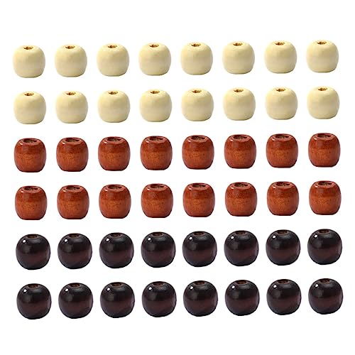 Angoily 150 Stück Dekorative Holzperlen Diy Runde Perlen für Handarbeiten Auto Sitzkissen Zubehör Basteln Weiße Dunkelbraune Hellbraune Perlen Angoily 150 Stück Dekorative Holzperlen Diy Runde Perlen für Handarbeiten Auto Sitzkissen Zubehör Basteln Weiße Dunkelbraune Hellbraune Perlen von Angoily