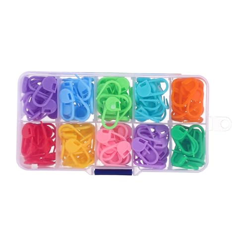 Angoily 150 Stück Mark Buckle Notions Clip Häkelnadeln Häkelmaschenmarkierer Maschenmarkierer Zum Stricken Gebogene Häkelmarkierer Häkelnadel Mit Maschenzähler Stopper Nadeln Garn Abs von Angoily