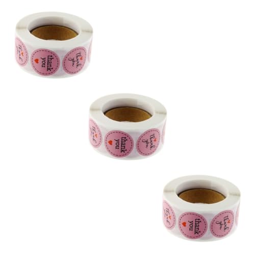 Angoily 1500 Stck Danke Aufkleber Selbstklebend DIY Briefumschlag Sticker Dekoration Kuchen Paket Etiketten für Partys und Bastelprojekte von Angoily