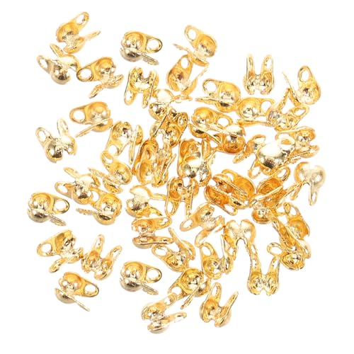 Angoily 150Stücke Teiliges DIY Schmuck Endschnallen Plattiertem Knotenabdeckungen und Quetschperlen für Armbänder und Benutzerfreundlich von Angoily