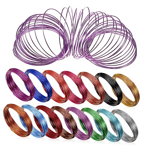 Angoily 15Rollen Farben Aluminiumdraht Flexibler Schmuckdraht für DIY Bastelarbeiten Draht für Schmuckherstellung und Reparatur von Kunsthandwerk Angoily 15Rollen Farben Aluminiumdraht Flexibler Schmuckdraht für DIY Bastelarbeiten Draht für Schmuckherstellung und Reparatur von Kunsthandwerk von Angoily