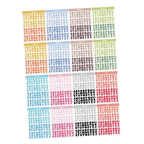 Angoily 16 Blatt Alphabet Aufkleber Selbstklebende Buchstaben und Zahlen für Scrapbooking Handaccount Diy Deko Bunte Designs für Kreative Projekte Angoily 16 Blatt Alphabet Aufkleber Selbstklebende Buchstaben und Zahlen für Scrapbooking Handaccount Diy Deko Bunte Designs für Kreative Projekte von Angoily