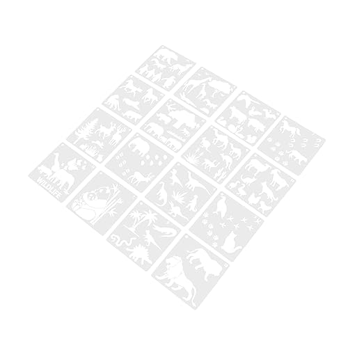 Angoily 16 Blatt Teiliges Tier Malvorlagen Wiederverwendbare Schablonen für Diy Kunstprojekte für Strapazierfähigem Pet Material für Karten Stoffe und Wände von Angoily