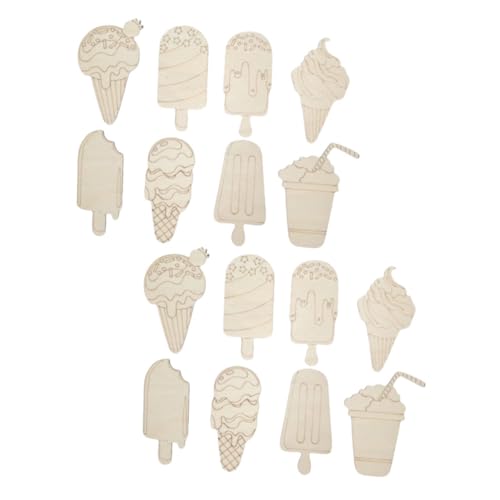 Angoily 16 Stück Eiscreme Holzausschnitte Zum Basteln Zum Bemalen Ihrer Eigenen Eistüten Unvollendetes DIY Färben Holzhandwerk Für Sommerparty Angoily 16 Stück Eiscreme Holzausschnitte Zum Basteln Zum Bemalen Ihrer Eigenen Eistüten Unvollendetes DIY Färben Holzhandwerk Für Sommerparty von Angoily