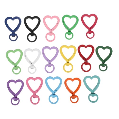 Angoily 16 Stück Herz Schlüsselanhänger Mini Schnalle Für Schlüssel Taschenanhänger Zubehör Liebesherz Schlüsselanhänger Ringe Handtasche DIY Schlüsselringe Angoily 16 Stück Herz Schlüsselanhänger Mini Schnalle Für Schlüssel Taschenanhänger Zubehör Liebesherz Schlüsselanhänger Ringe Handtasche DIY Schlüsselringe von Angoily